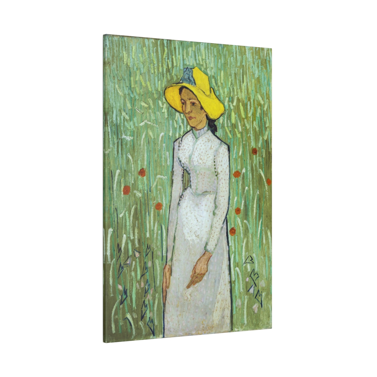 Van Gogh Girl in White. Matte Canvas, Stretched,  S45-115