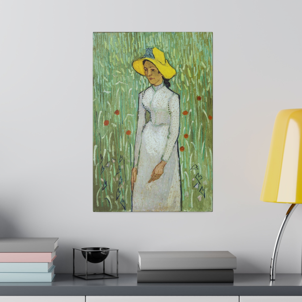 Van Gogh Girl in White. Matte Canvas, Stretched,  S45-115 - Image 3