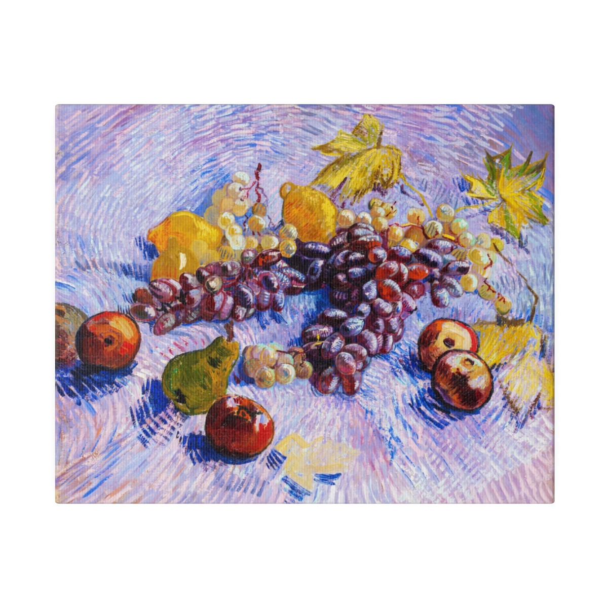 Grapes, Lemons, Pears, and Apples, Vincent van Gogh, Matte Canvas, Stretched, S45-17 - Image 2