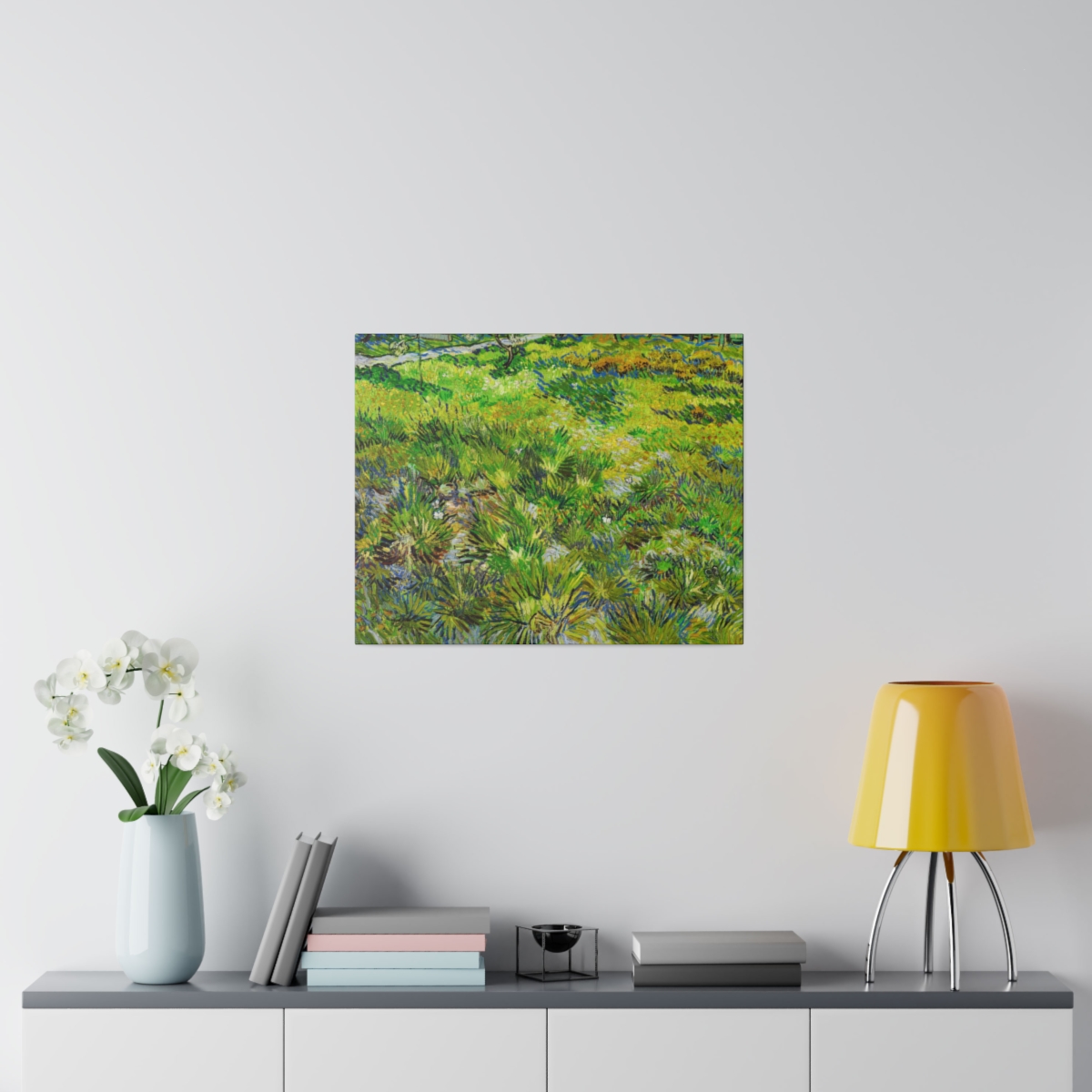 Van Gogh Grass And Butterflies. Matte Canvas, Stretched, S45-105 - Image 3