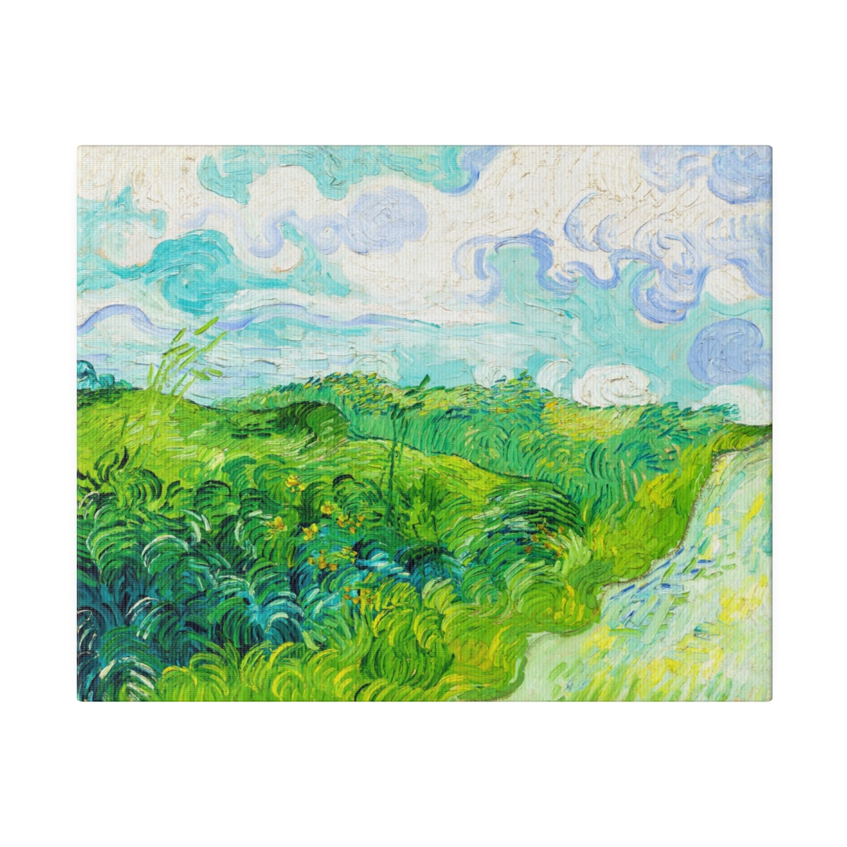 Van Gogh Green Wheatfield.Matte Canvas, Stretched, S45-36 - Image 2