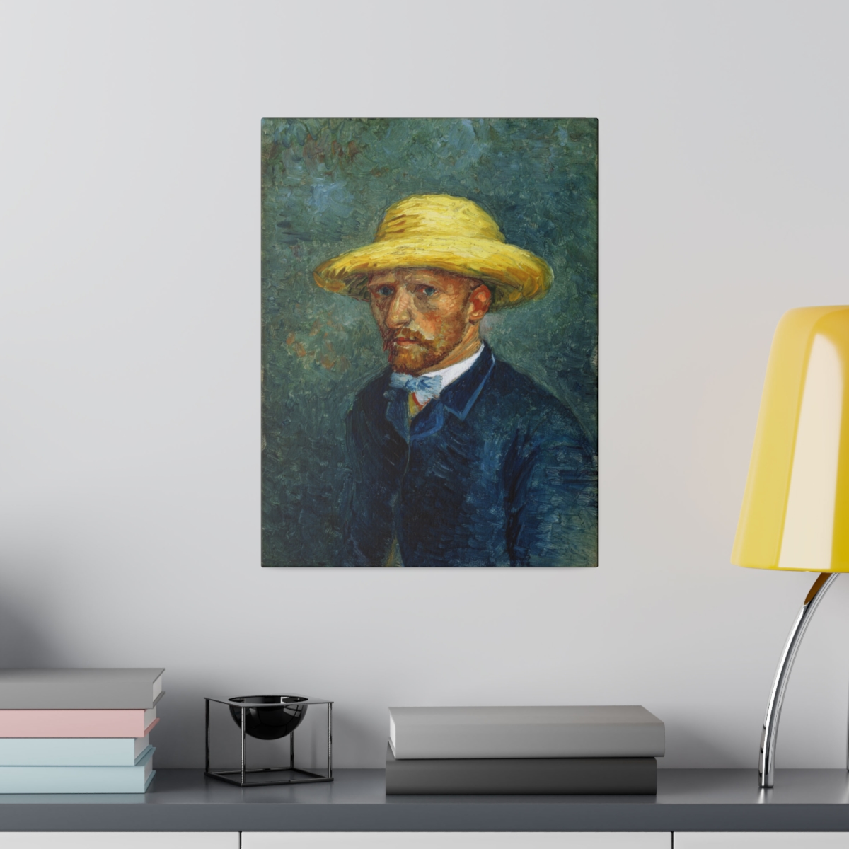 Van Gogh With Hat Self-Portrait. Matte Canvas, Stretched, S45-63 - Image 3
