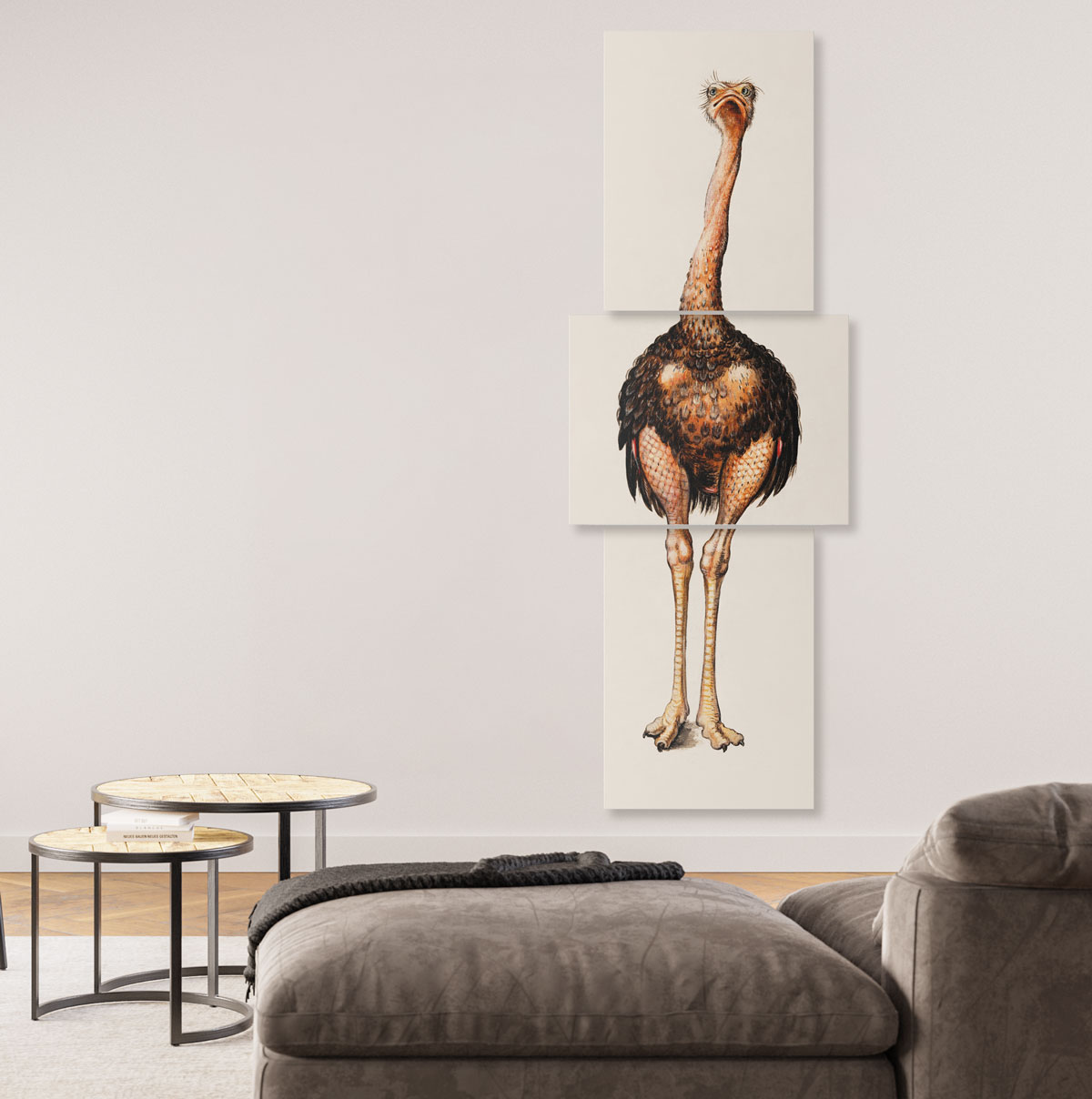Ostrich - Matte Canvas, 1st in set of 3 - Image 2