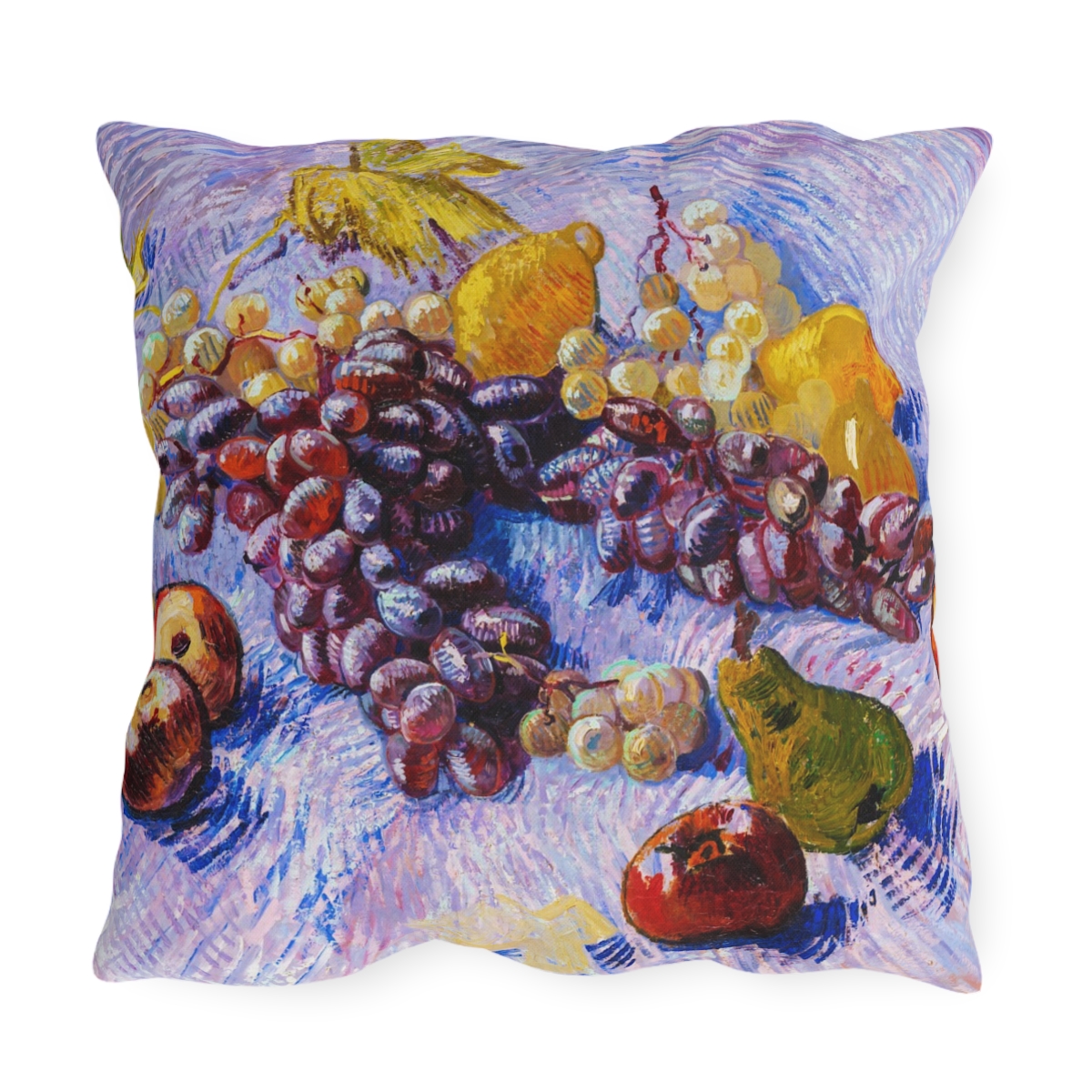 van Gogh Grapes Lemons Pears & Apples - Outdoor Pillow - Image 2