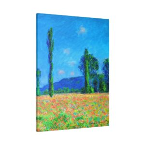 Monet Poppy Field In Giverny - Matte Canvas 2nd in set of 2
