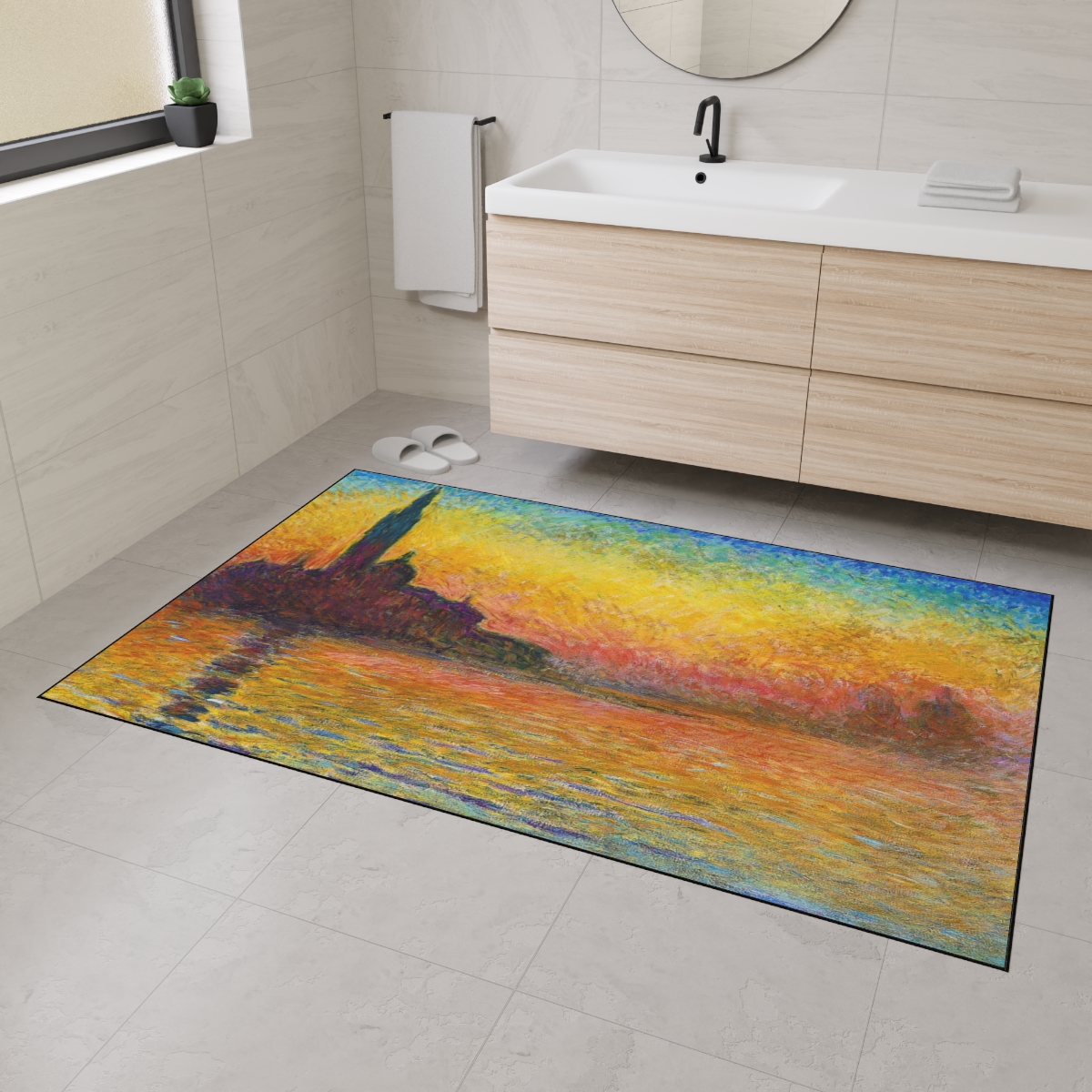 Monet San Giorgio Maggiore at dusk - Floor Mat