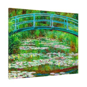 Monet Water Lilies & Japanese Footbridge - Matte Canvas