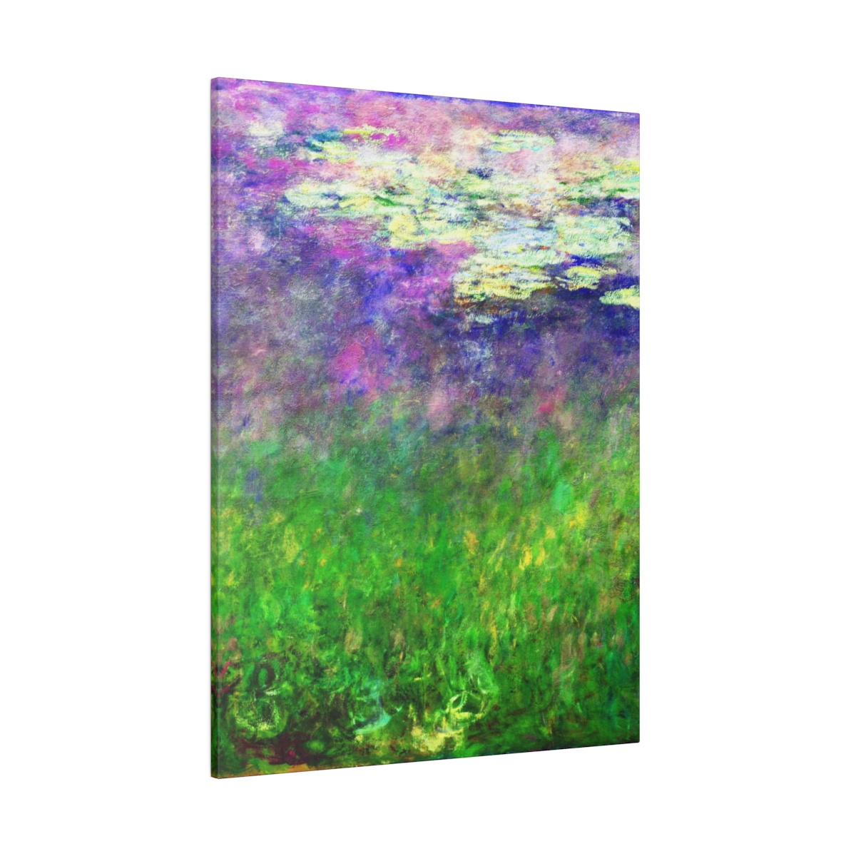 Monet Water Lilies - Matte Canvas  2nd in set of 3