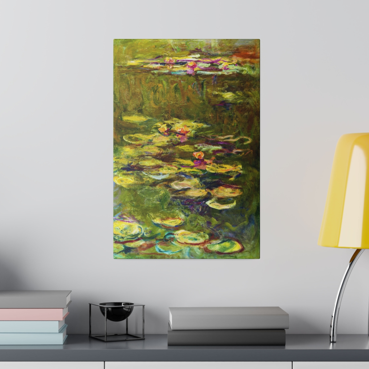 Monet Water Lilies - Matte Canvas 3rd in set of 3 - Image 3