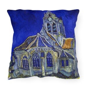 Van Gogh Church at Auvers - Outdoor Pillow