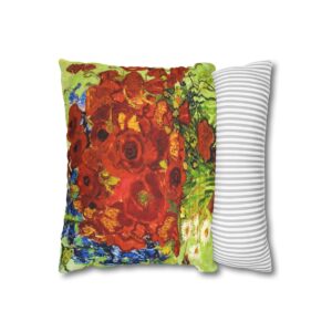 Van Gogh Daisies & Poppies in Vase - Pillow Case