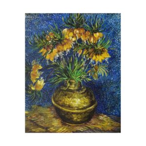 Van Gogh Flowers in Vase. Matte Canvas