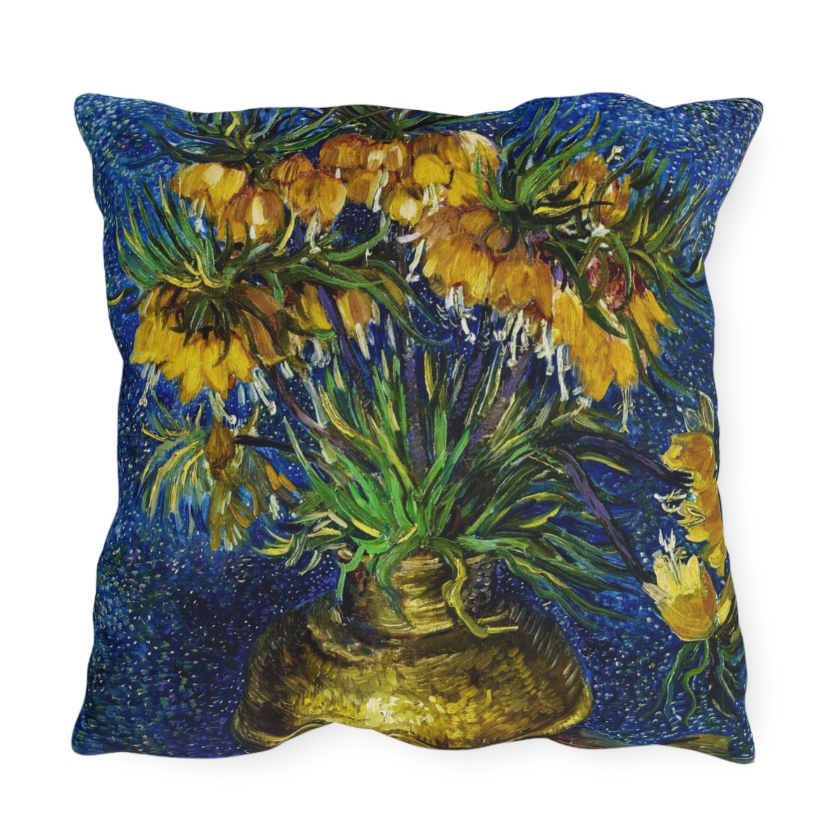 Van Gogh Flowers in Vase - Outdoor Pillow - Image 2