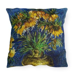 Van Gogh Flowers in Vase - Outdoor Pillow