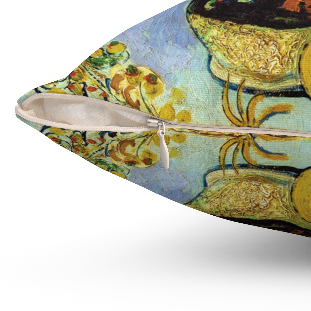 Van Gogh Flowers In Vase - Square Pillow - Image 3