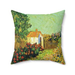 Van Gogh Garden Landscape - Square Pillow