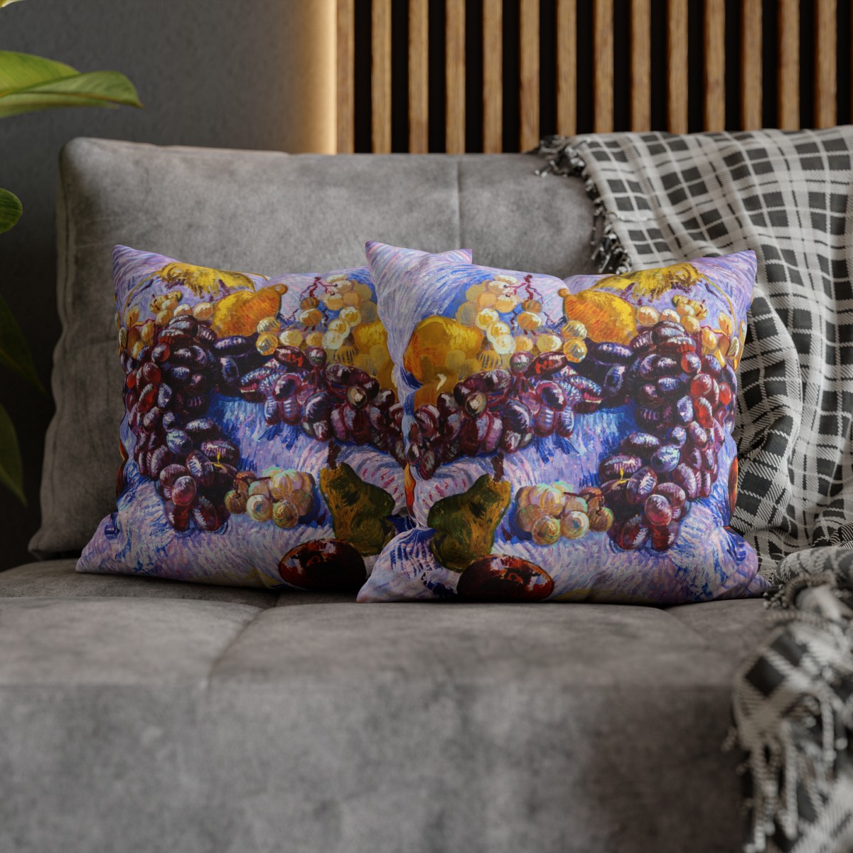 Van Gogh Grapes Lemons Pears & Apples - Pillow Case - Image 6