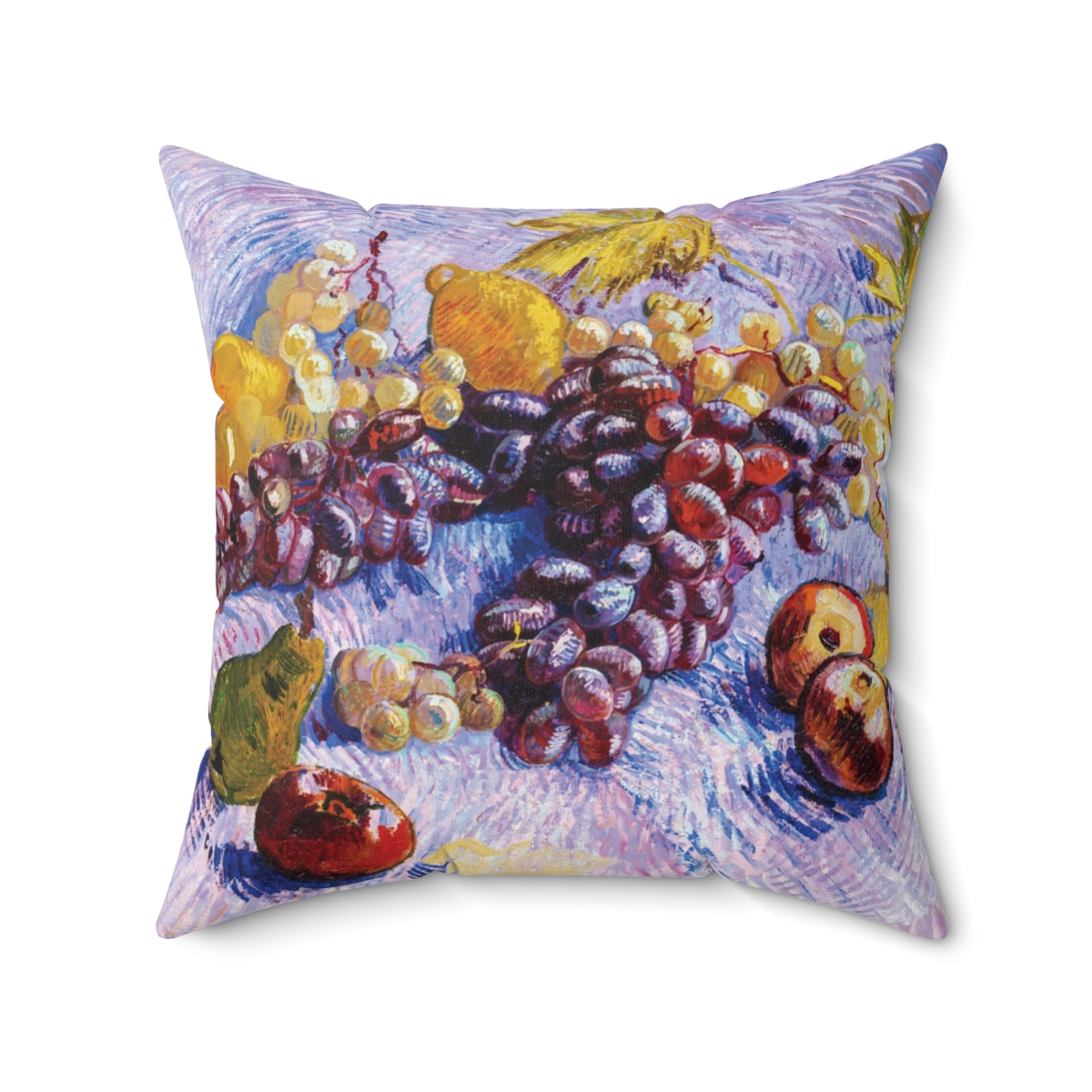 van Gogh Grapes Lemons Pears & Apples - Square Pillow