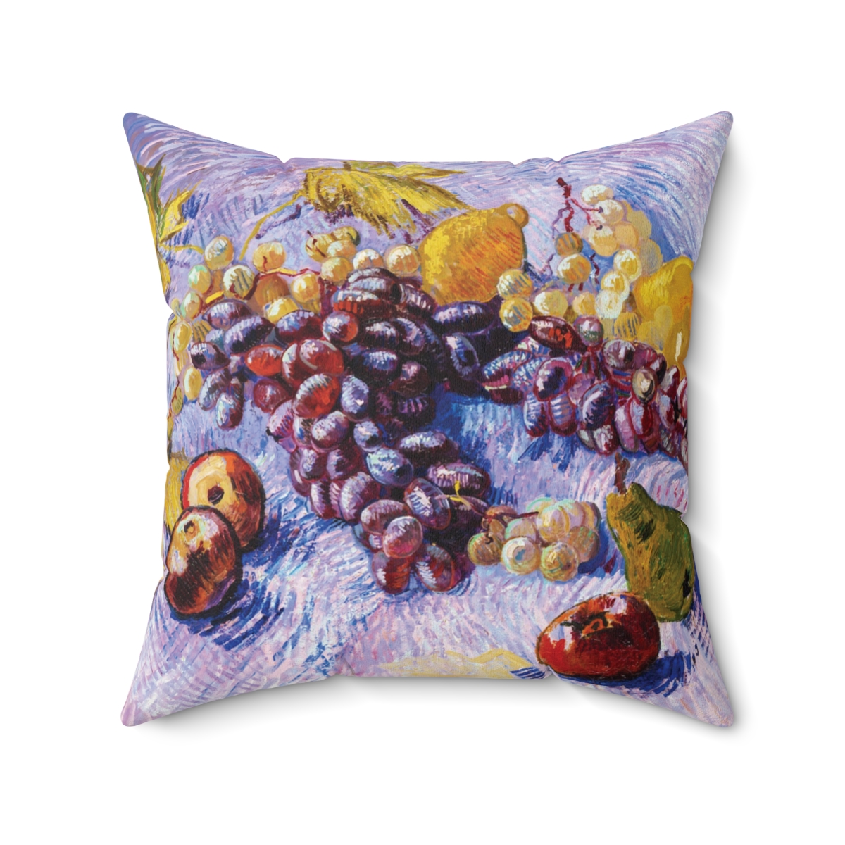 van Gogh Grapes Lemons Pears & Apples - Square Pillow - Image 2