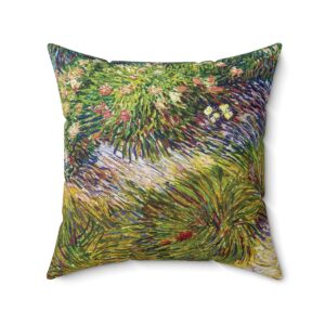 Van Gogh Grass and Butterflies - Square Pillow