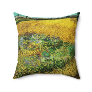 Van Gogh Grass Field - Square Pillow