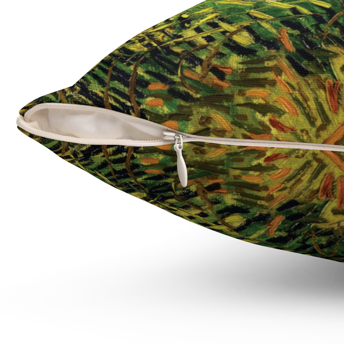 Van Gogh Grass Field - Square Pillow - Image 3