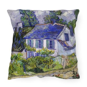 Van Gogh Houses At Auvers - Outdoor Pillow