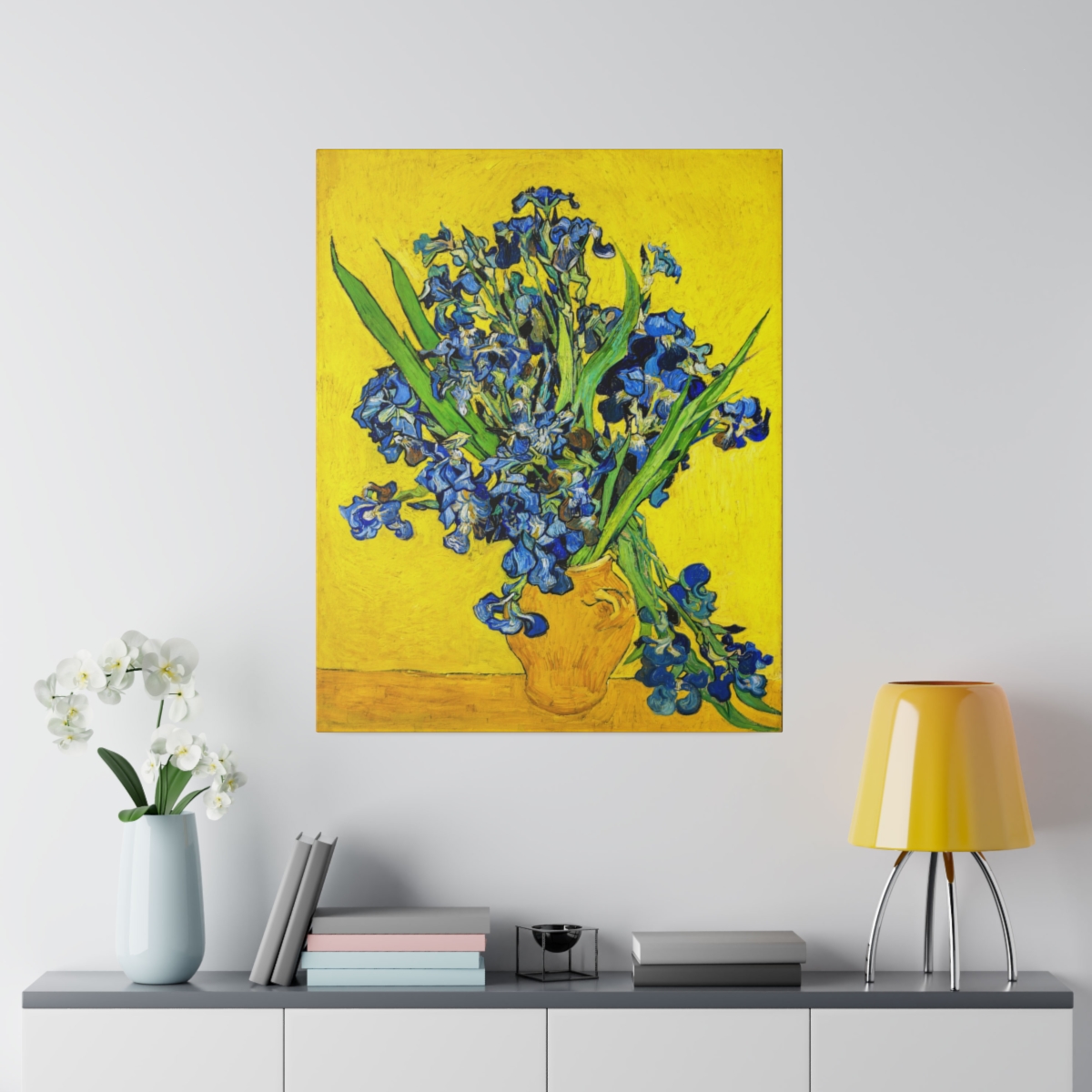 Van Gogh Irises in Vase - Matte Canvas - Image 3