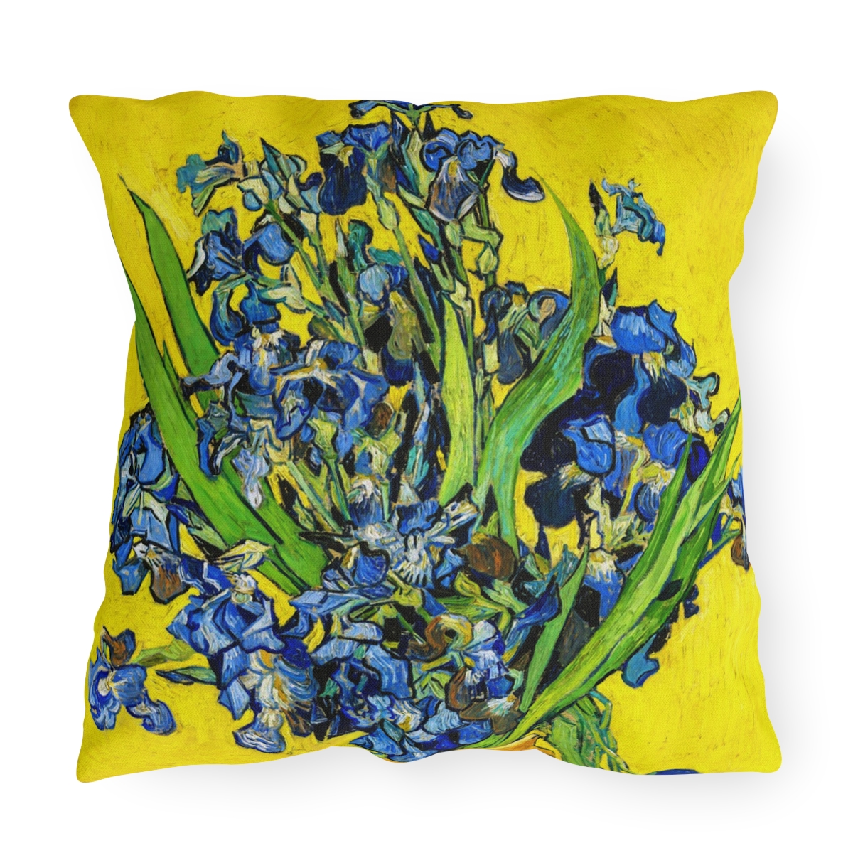 Van Gogh Irises in Vase - Outdoor Pillow 1 Van Gogh Irises in Vase - Outdoor Pillow