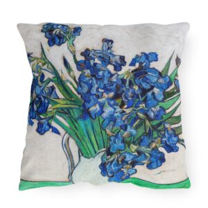Van Gogh Irises In Vase - Outdoor Pillow