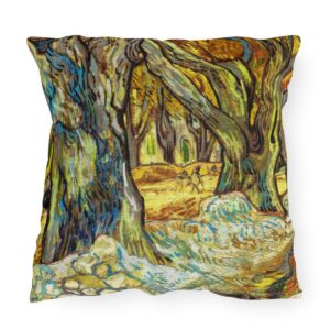 Van Gogh Large Plane Trees - Outdoor Pillow