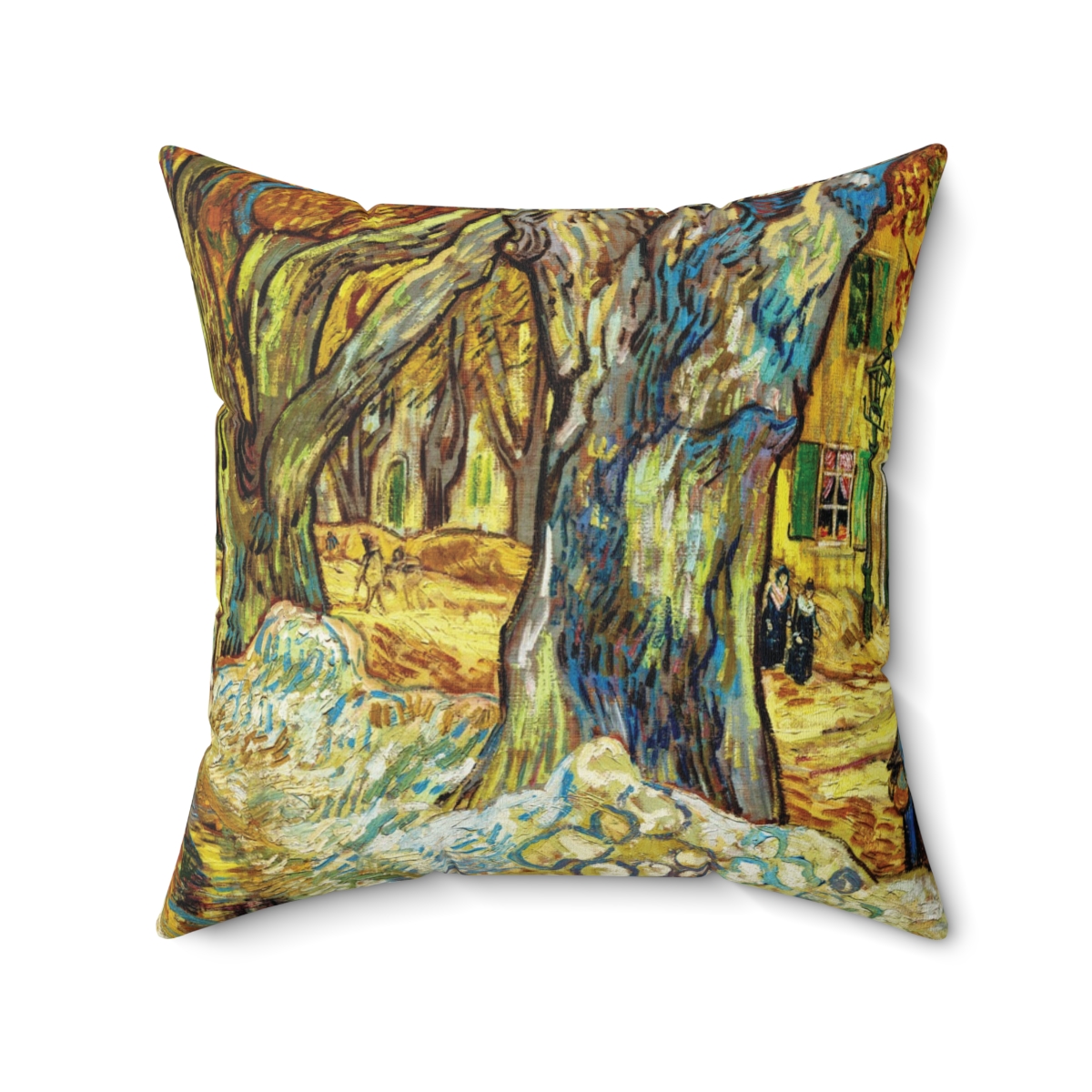 Van Gogh Large Plane Trees - Square Pillow - Image 2