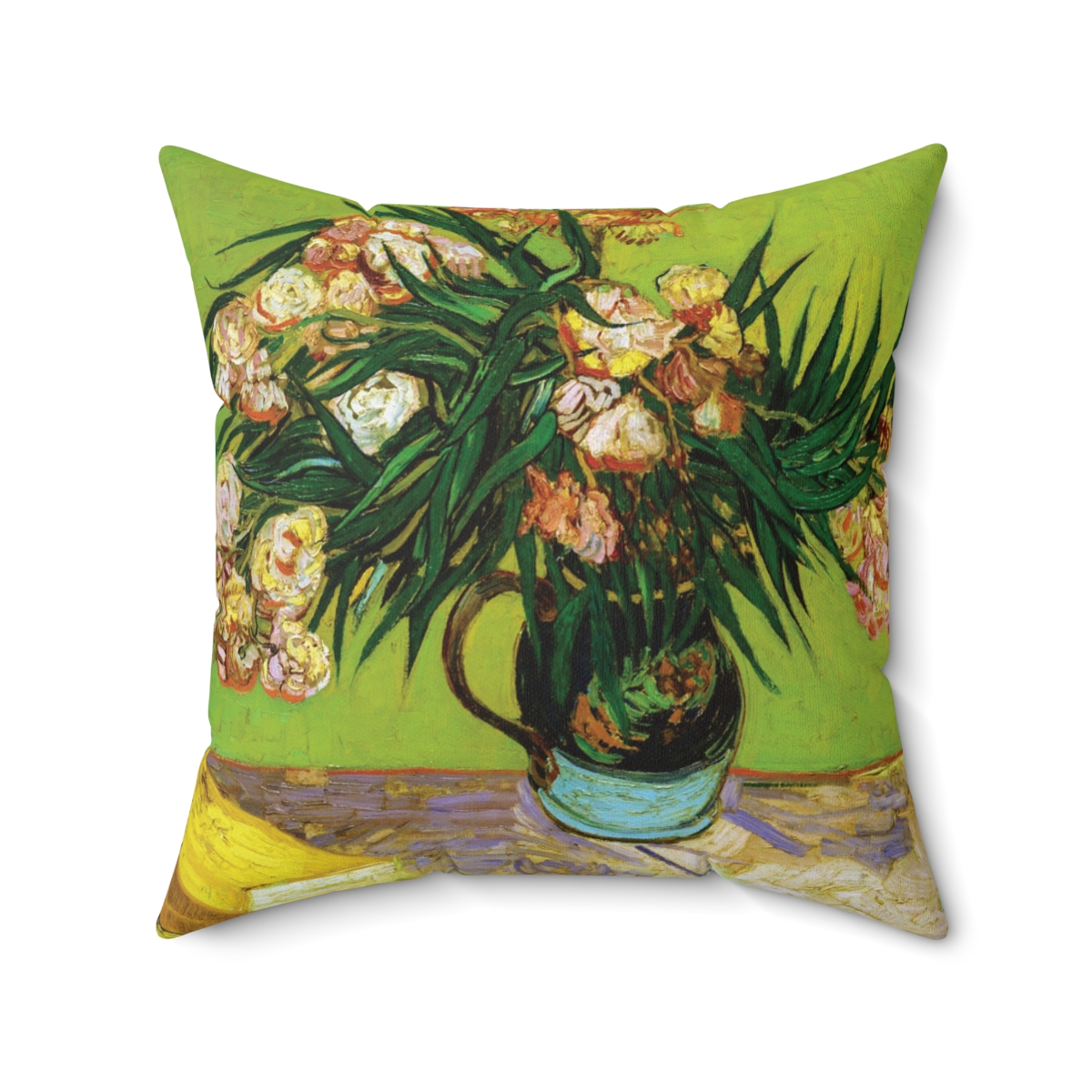 Van Gogh Oleanders & Vase - Square Pillow