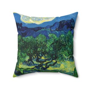 Van Gogh Olive Trees Landscape - Square Pillow Van Gogh Olive Trees Landscape - Square Pillow