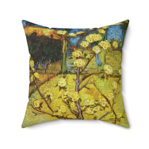 Van Gogh Pear Tree In Blossom - Square Pillow