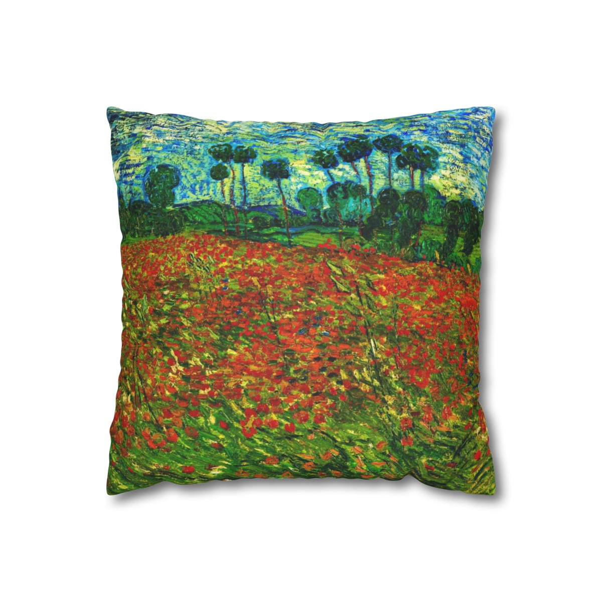 Van Gogh Poppy Field - Pillow Case 2 Van Gogh Poppy Field - Pillow Case - Image 2
