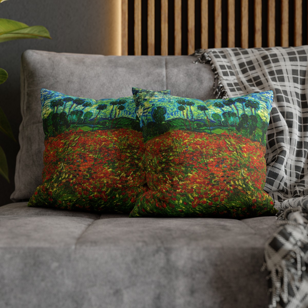 Van Gogh Poppy Field - Pillow Case 6 Van Gogh Poppy Field - Pillow Case - Image 6