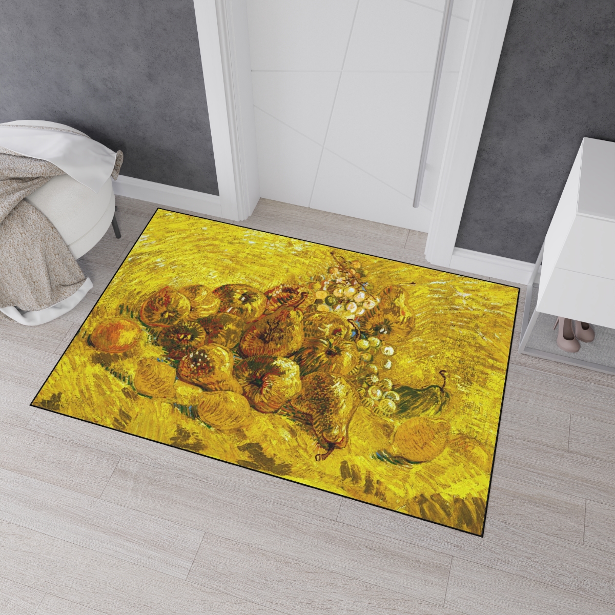 Van Gogh Quinces Lemons Pears and Grapes - Floor Mat - Image 3