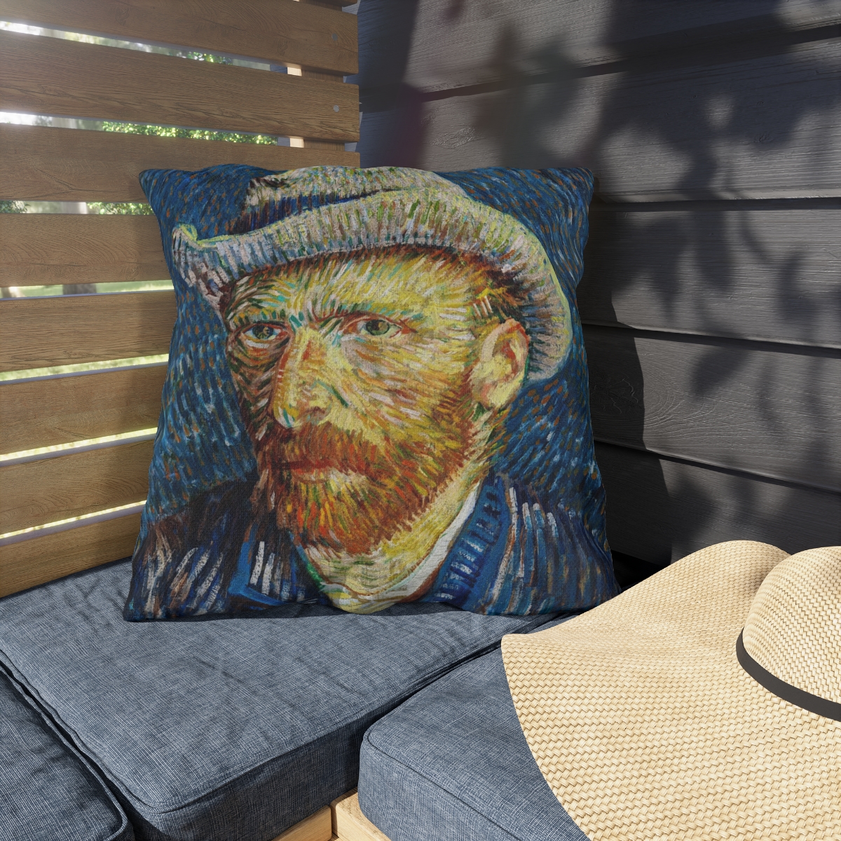 Van Gogh Self-Portrait - Outdoor Pillow - Image 3