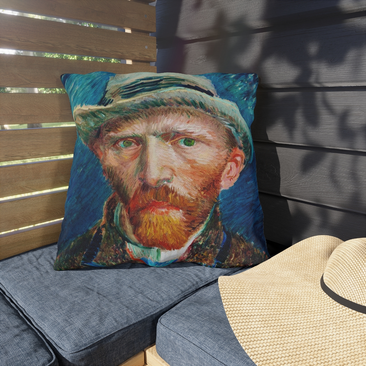 Van Gogh Self-Portrait - Outdoor Pillow - Image 3