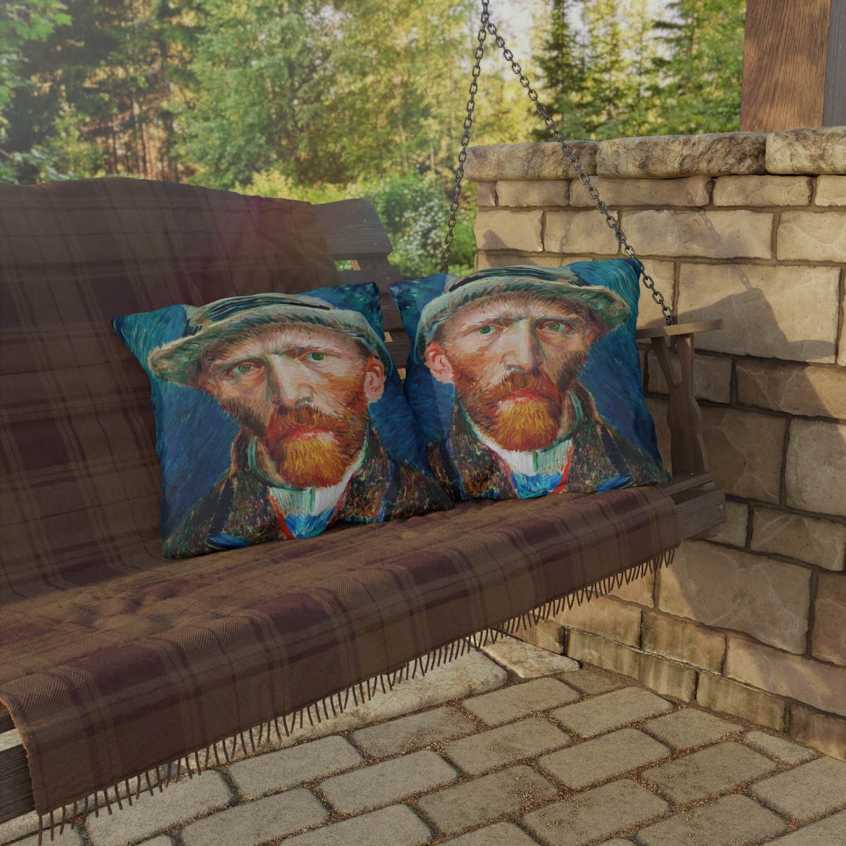 Van Gogh Self-Portrait - Outdoor Pillow - Image 4
