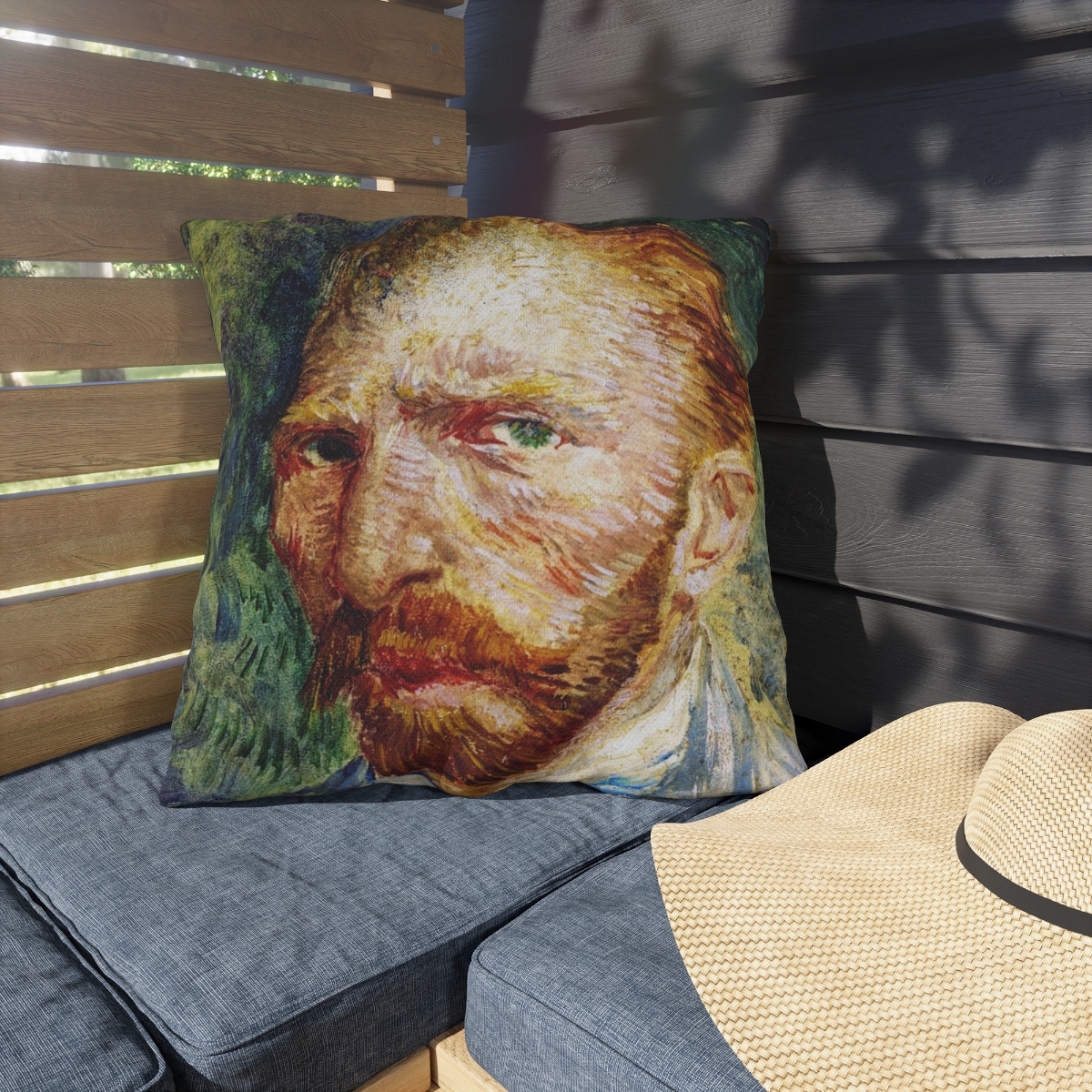 Van Gogh Self-Portrait - Outdoor Pillow - Image 3