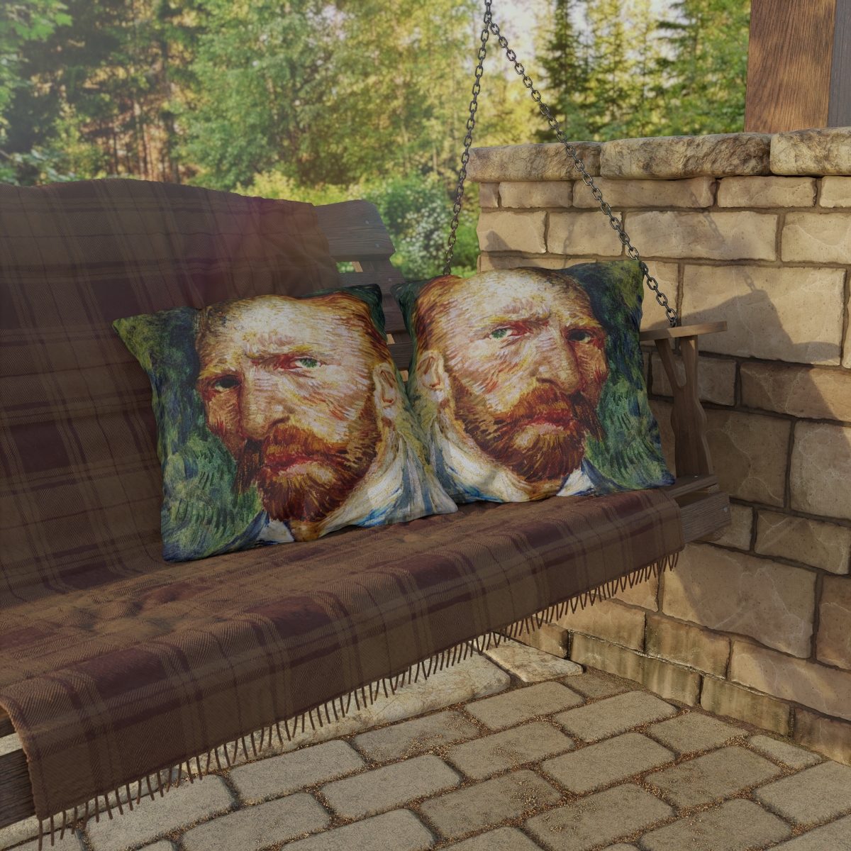 Van Gogh Self-Portrait - Outdoor Pillow - Image 4