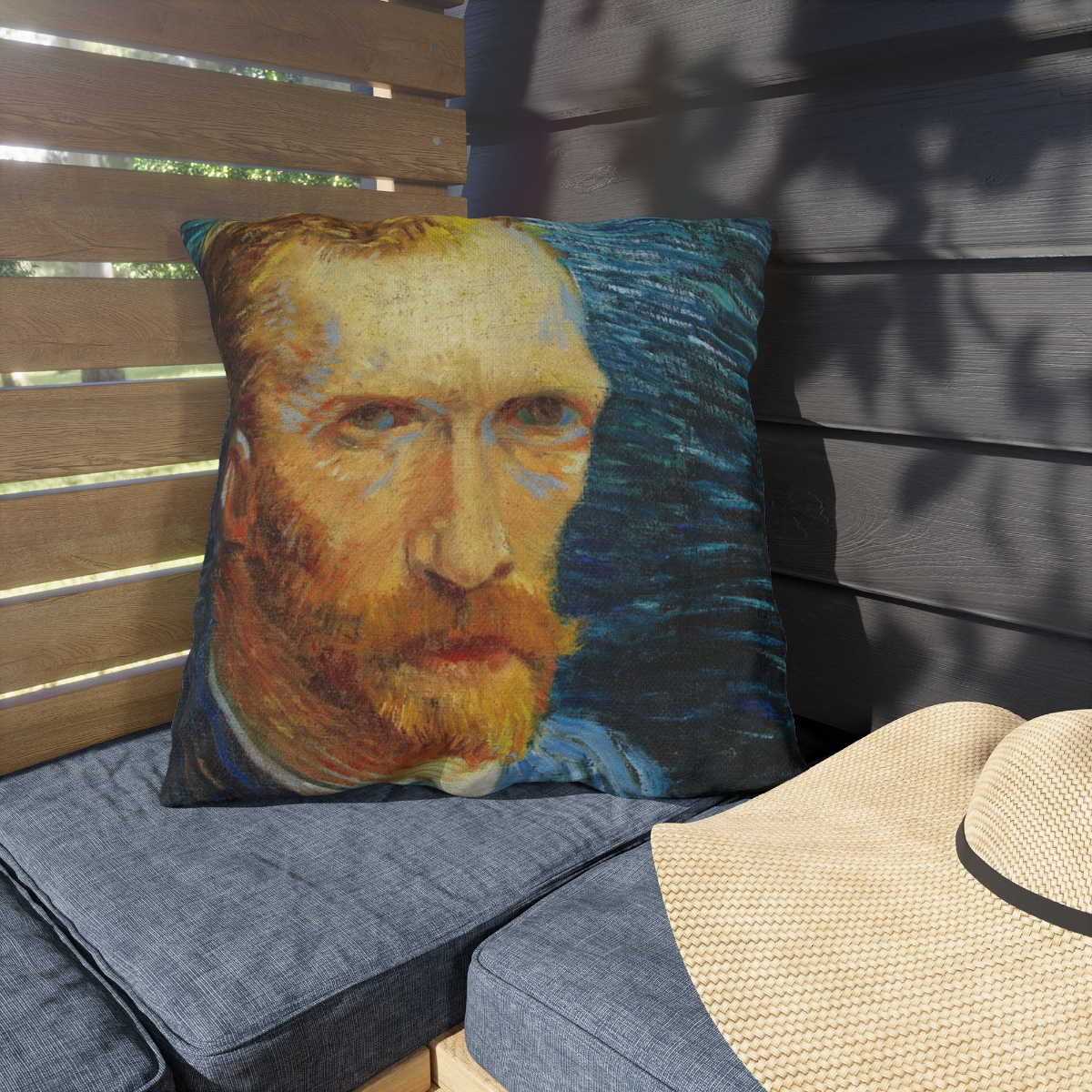 Van Gogh Self-Portrait - Outdoor Pillow - Image 3