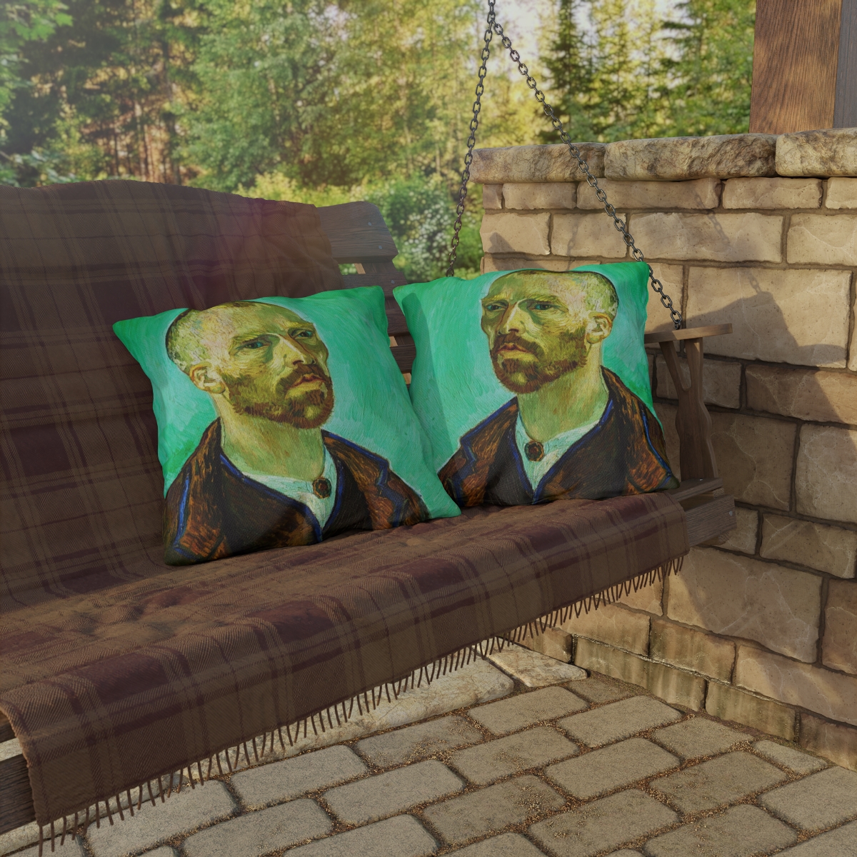 Van Gogh Self-Portrait - Outdoor Pillow - Image 4