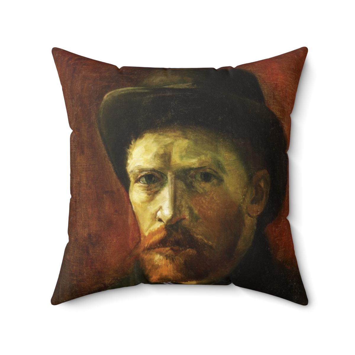 Van Gogh Self-Portrait - Square Pillow - Image 2