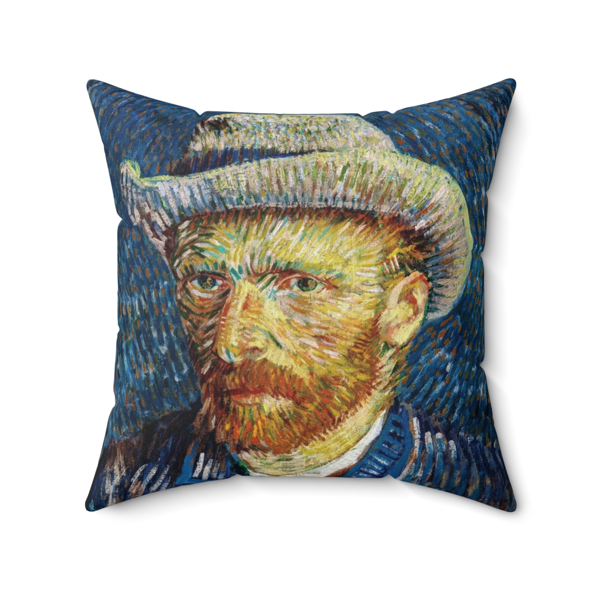 Van Gogh Self-Portrait - Square Pillow