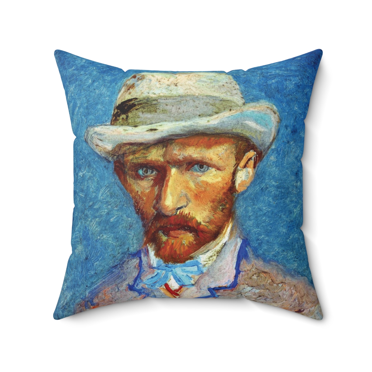 Van Gogh Self-Portrait With Felt Hat - Square Pillow