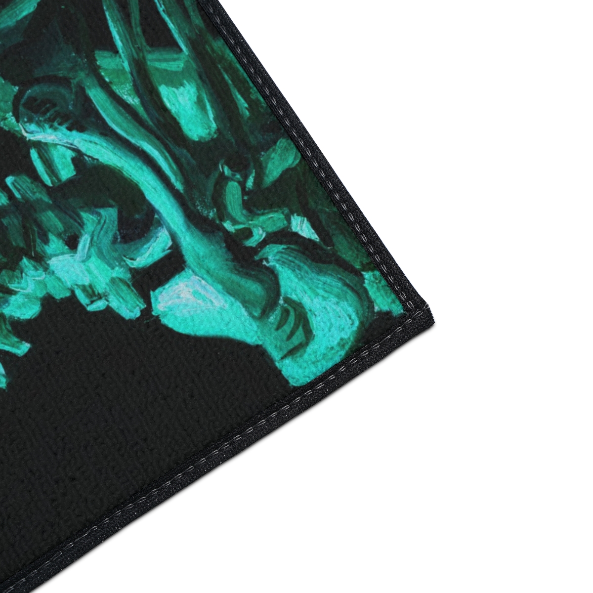 Van Gogh Skeleton with Burning Cigatette - Floor Mat - Image 4