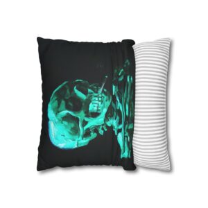 Van Gogh Skeleton with Burning Cigatette - Pillow Case
